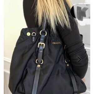 Prada Black Nylon Shoulder Bag